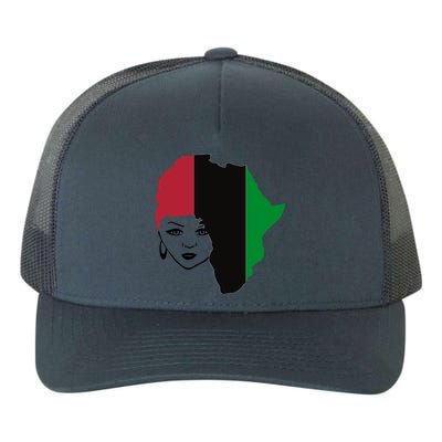 Red Black Green Flag African Queen Hair Black Owned Business Gift Yupoong Adult 5-Panel Trucker Hat