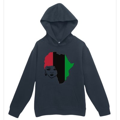 Red Black Green Flag African Queen Hair Black Owned Business Gift Urban Pullover Hoodie