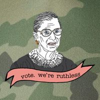 Ruth Bader Ginsburg Vote We Are Ruthless Feminist Legacy Tie Dye Trucker Hat