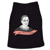 Ruth Bader Ginsburg Vote We Are Ruthless Feminist Doggie Tank