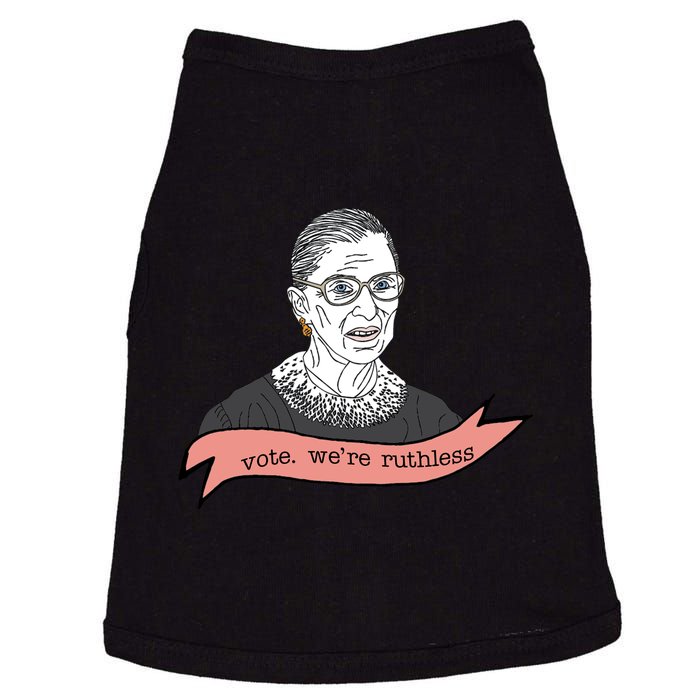 Ruth Bader Ginsburg Vote We Are Ruthless Feminist Doggie Tank