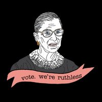 Ruth Bader Ginsburg Vote We Are Ruthless Feminist 7-Panel Snapback Hat