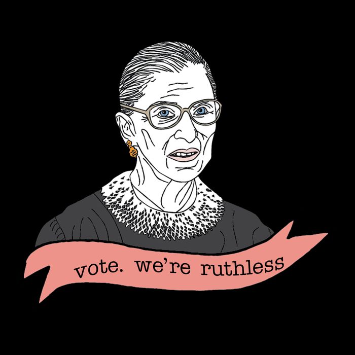 Ruth Bader Ginsburg Vote We Are Ruthless Feminist 7-Panel Snapback Hat