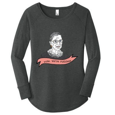Ruth Bader Ginsburg Vote We Are Ruthless Feminist Women's Perfect Tri Tunic Long Sleeve Shirt