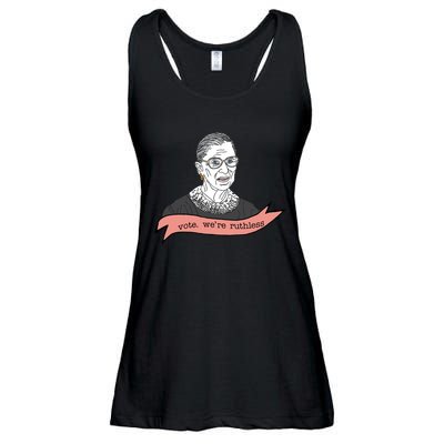Ruth Bader Ginsburg Vote We Are Ruthless Feminist Ladies Essential Flowy Tank