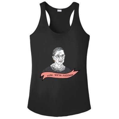 Ruth Bader Ginsburg Vote We Are Ruthless Feminist Ladies PosiCharge Competitor Racerback Tank