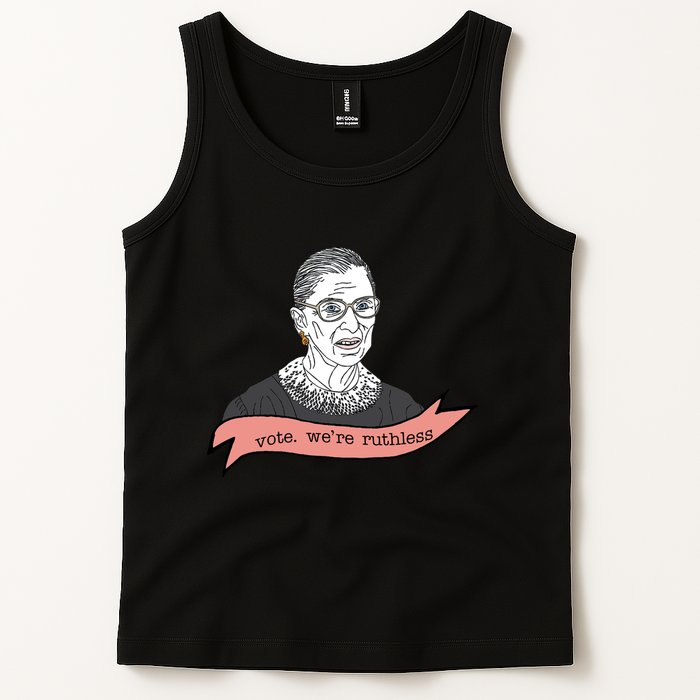 Ruth Bader Ginsburg Vote We Are Ruthless Feminist Tank Top