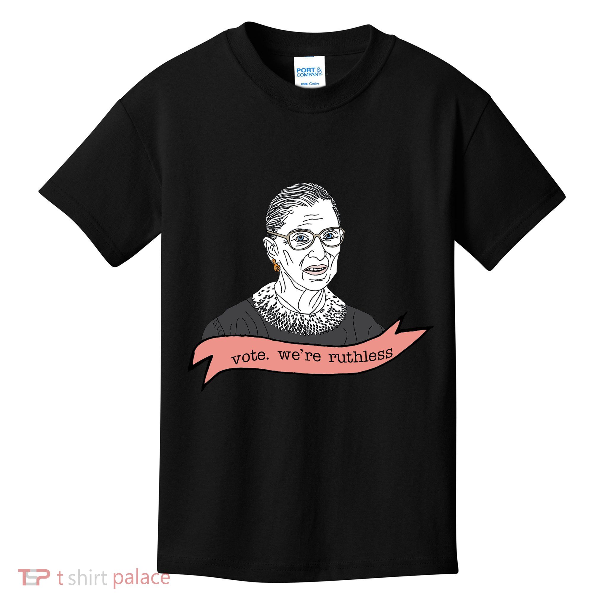 Ruth Bader Ginsburg Vote We Are Ruthless Feminist Kids T-Shirt