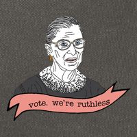Ruth Bader Ginsburg Vote We Are Ruthless Feminist Cotton Canvas Backpack