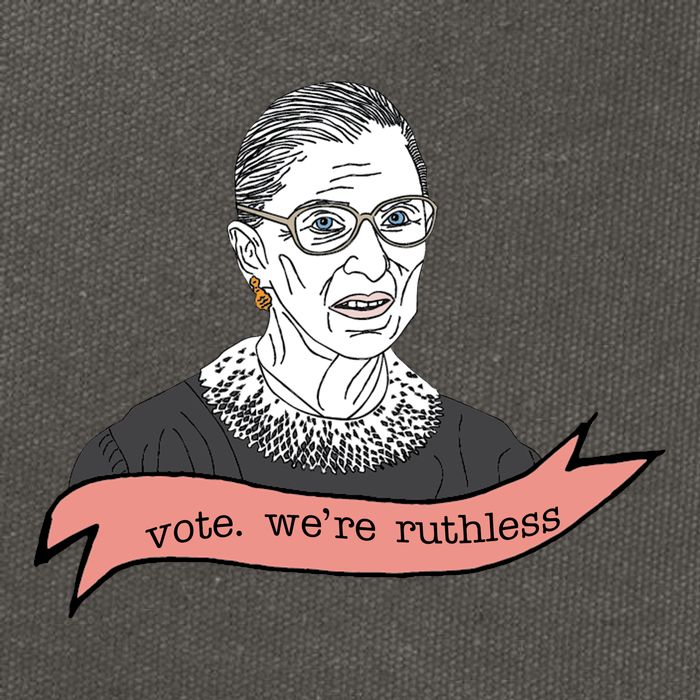 Ruth Bader Ginsburg Vote We Are Ruthless Feminist Cotton Canvas Backpack