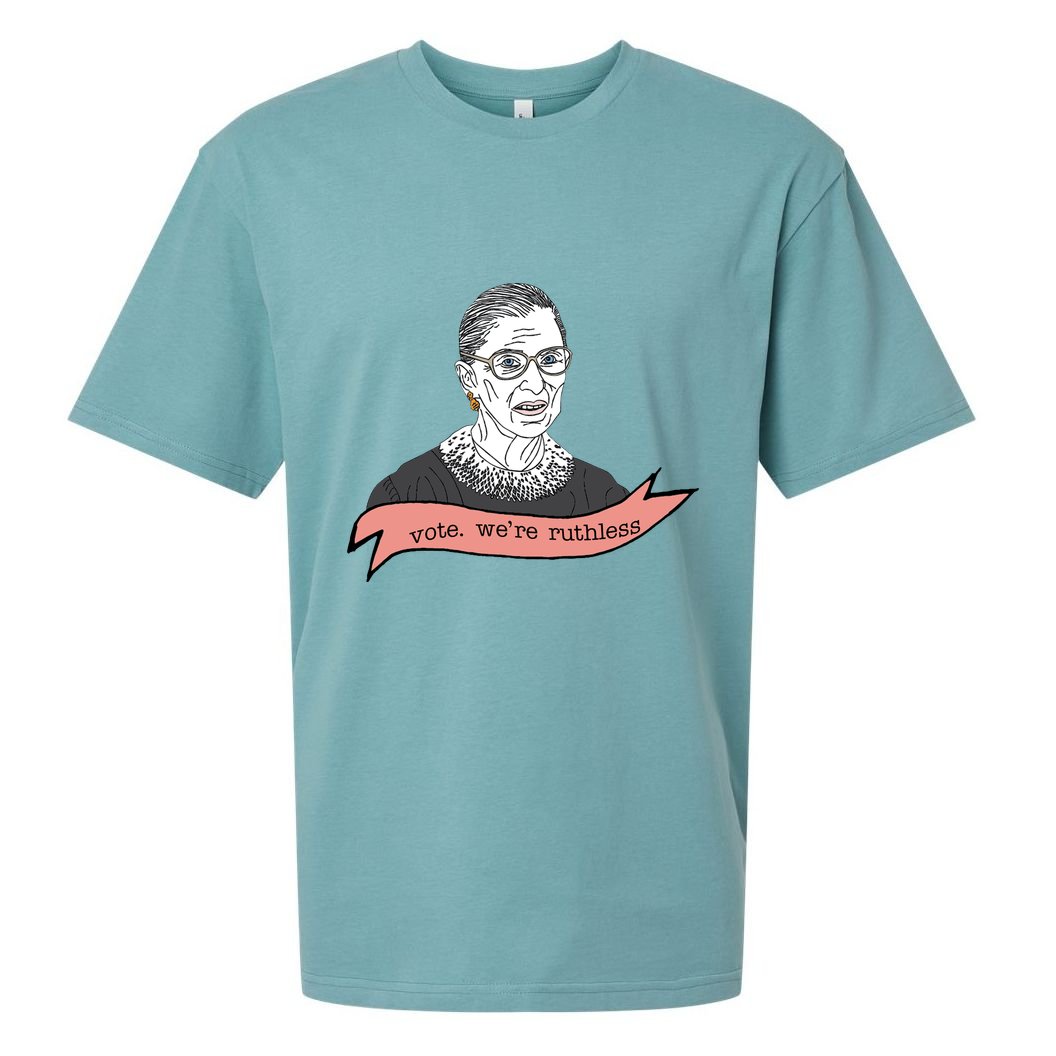Ruth Bader Ginsburg Vote We Are Ruthless Feminist Sueded Cloud Jersey T-Shirt