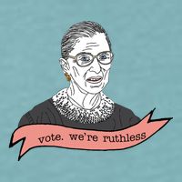 Ruth Bader Ginsburg Vote We Are Ruthless Feminist Sueded Cloud Jersey T-Shirt