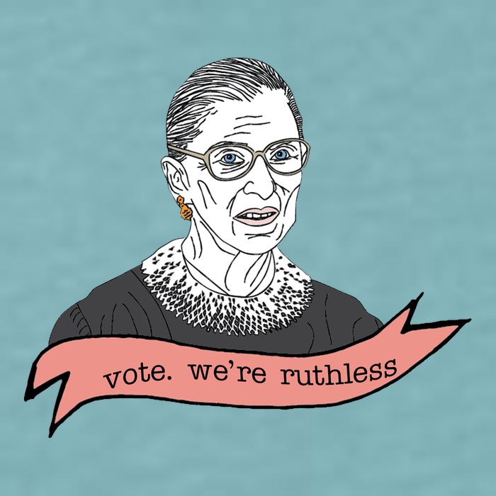 Ruth Bader Ginsburg Vote We Are Ruthless Feminist Sueded Cloud Jersey T-Shirt