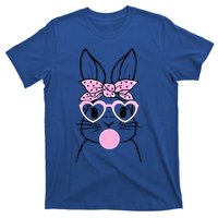 Rabbit Bunny Glasses Bandana Blowing Bubble Gum Easter Day Gift T-Shirt