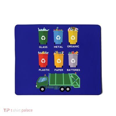 Recycle Bin Garbage Day Waste Aget Garbage Truck Gift Mousepad