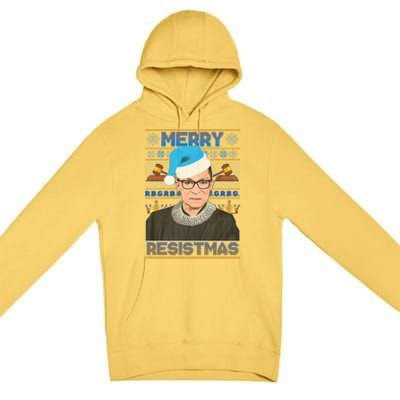 Ruth Bader Ginsburg RBG Merry Resistmas Ugly Christmas Sweater Premium Pullover Hoodie