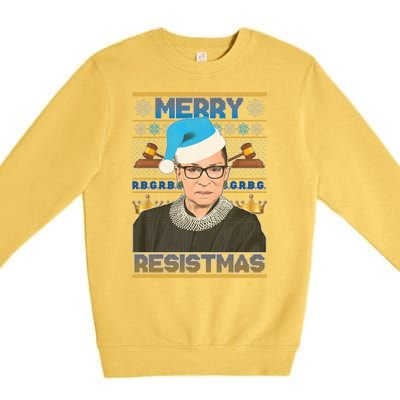 Ruth Bader Ginsburg RBG Merry Resistmas Ugly Christmas Sweater Premium Crewneck Sweatshirt