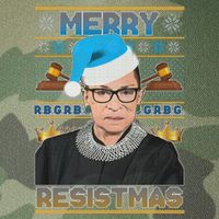 Ruth Bader Ginsburg RBG Merry Resistmas Ugly Christmas Sweater Legacy Tie Dye Trucker Hat