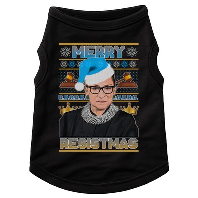 Ruth Bader Ginsburg RBG Merry Resistmas Ugly Christmas Sweater Doggie Tank