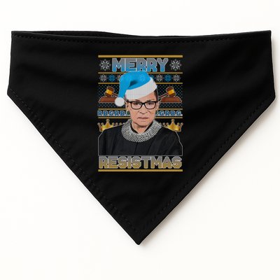 Ruth Bader Ginsburg RBG Merry Resistmas Ugly Christmas Sweater USA-Made Doggie Bandana