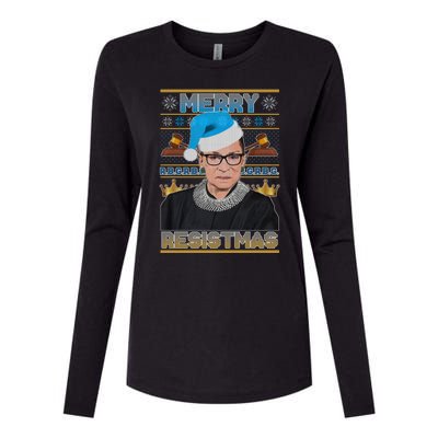 Ruth Bader Ginsburg RBG Merry Resistmas Ugly Christmas Sweater Womens Cotton Relaxed Long Sleeve T-Shirt