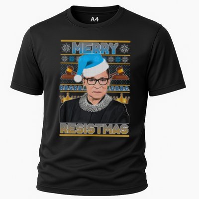 Ruth Bader Ginsburg RBG Merry Resistmas Ugly Christmas Sweater Performance Shirt
