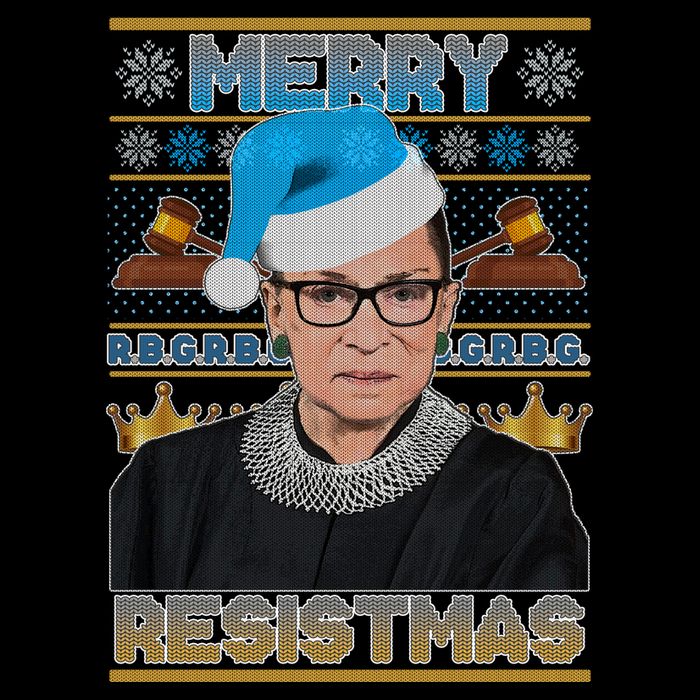 Ruth Bader Ginsburg RBG Merry Resistmas Ugly Christmas Sweater Impact Tech Backpack