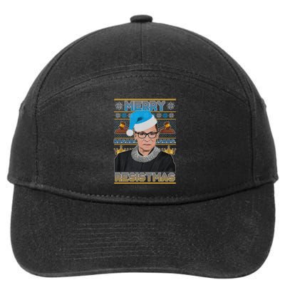 Ruth Bader Ginsburg RBG Merry Resistmas Ugly Christmas Sweater 7-Panel Snapback Hat
