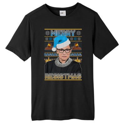 Ruth Bader Ginsburg RBG Merry Resistmas Ugly Christmas Sweater Tall Fusion ChromaSoft Performance T-Shirt