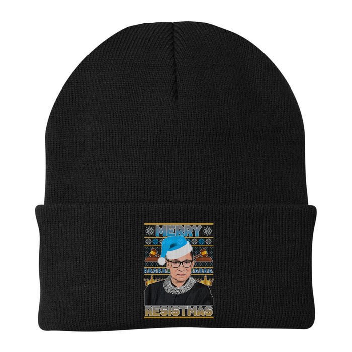 Ruth Bader Ginsburg RBG Merry Resistmas Ugly Christmas Sweater Beanie