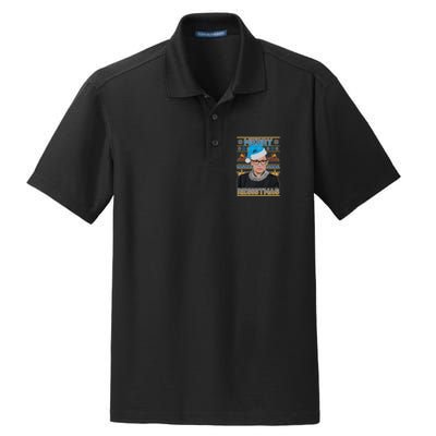 Ruth Bader Ginsburg RBG Merry Resistmas Ugly Christmas Sweater Dry Zone Grid Polo