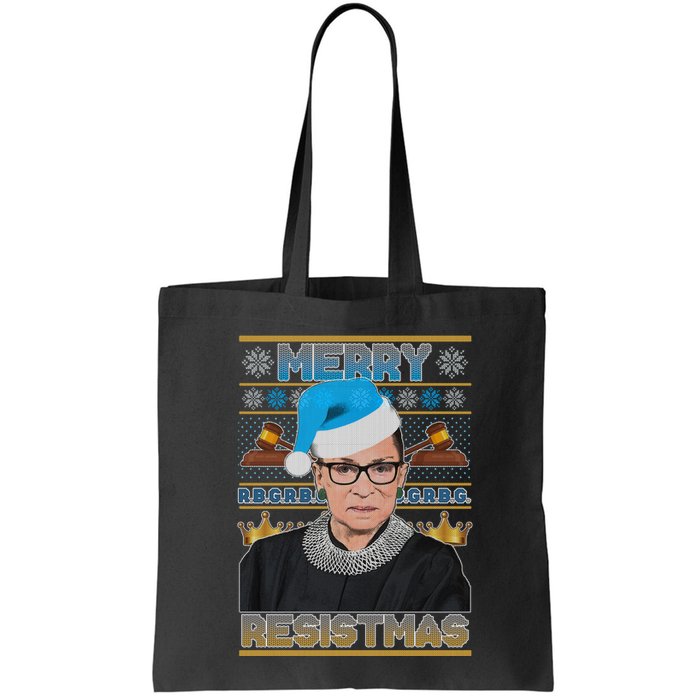 Ruth Bader Ginsburg RBG Merry Resistmas Ugly Christmas Sweater Bag