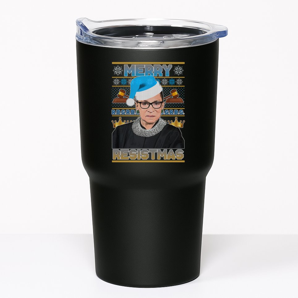 Ruth Bader Ginsburg RBG Merry Resistmas Ugly Christmas Sweater Tumbler