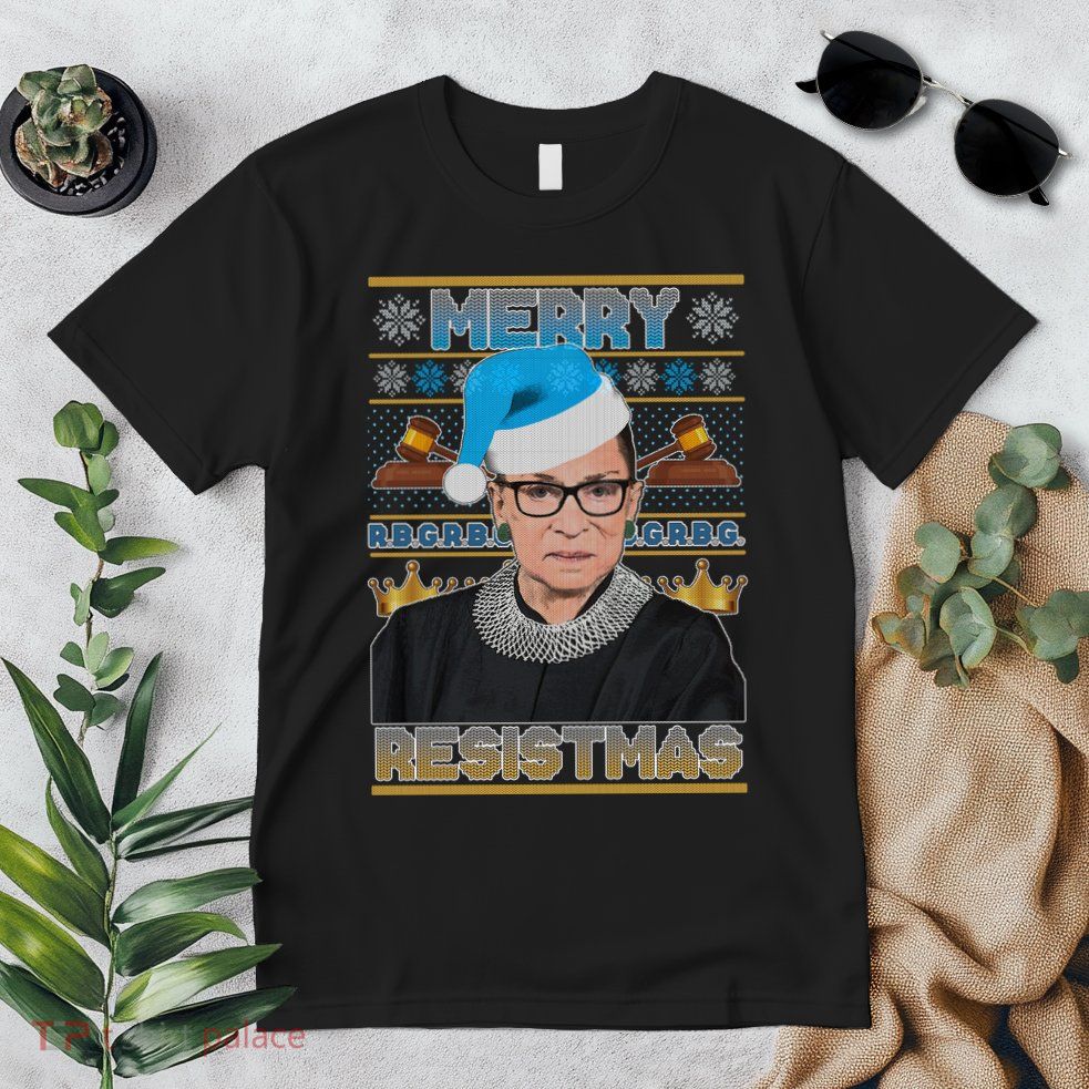 Ruth Bader Ginsburg RBG Merry Resistmas Ugly Christmas Sweater Premium T-Shirt