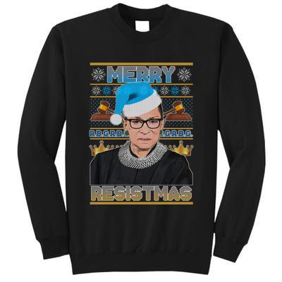 Ruth Bader Ginsburg RBG Merry Resistmas Ugly Christmas Sweater Tall Sweatshirt