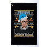 Ruth Bader Ginsburg RBG Merry Resistmas Ugly Christmas Sweater Golf Towel