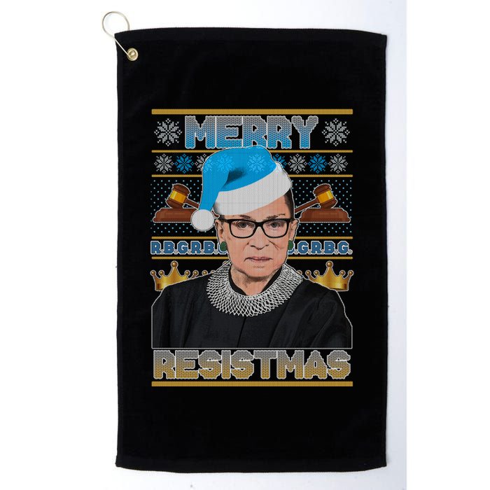 Ruth Bader Ginsburg RBG Merry Resistmas Ugly Christmas Sweater Golf Towel