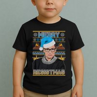 Ruth Bader Ginsburg RBG Merry Resistmas Ugly Christmas Sweater Toddler T-Shirt
