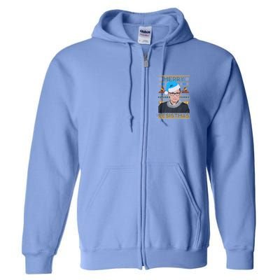 Ruth Bader Ginsburg RBG Merry Resistmas Ugly Christmas Sweater Full Zip Hoodie