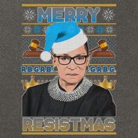 Ruth Bader Ginsburg RBG Merry Resistmas Ugly Christmas Sweater Cotton Canvas Backpack
