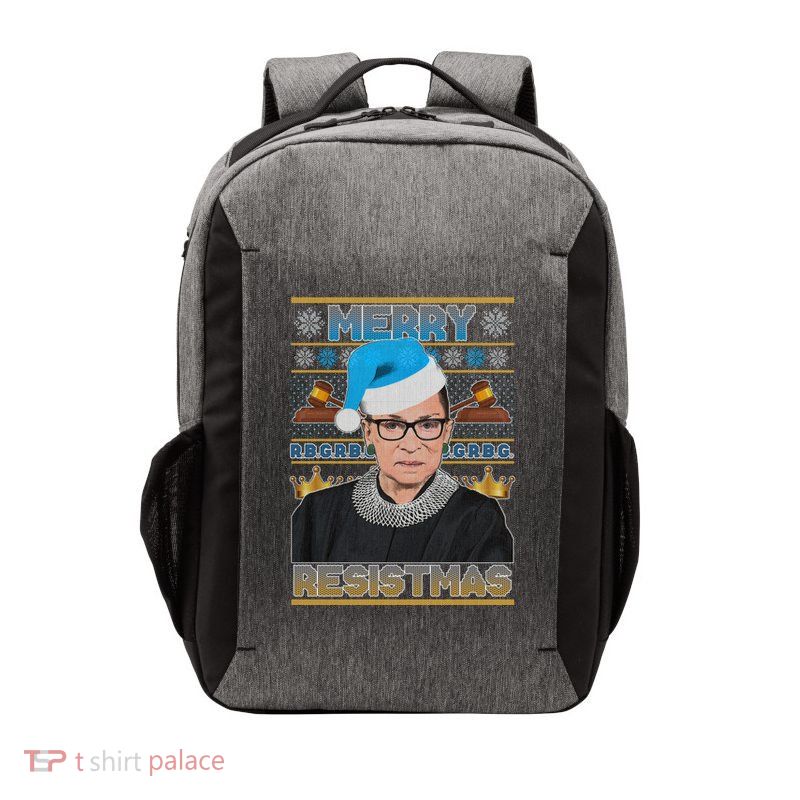 Ruth Bader Ginsburg RBG Merry Resistmas Ugly Christmas Sweater Vector Backpack
