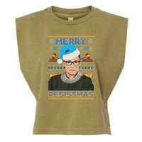 Ruth Bader Ginsburg RBG Merry Resistmas Ugly Christmas Sweater Garment-Dyed Women's Muscle Tee