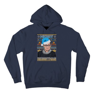 Ruth Bader Ginsburg RBG Merry Resistmas Ugly Christmas Sweater Hoodie