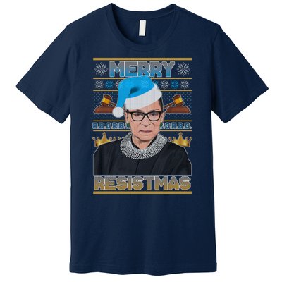 Ruth Bader Ginsburg RBG Merry Resistmas Ugly Christmas Sweater Premium T-Shirt