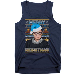 Ruth Bader Ginsburg RBG Merry Resistmas Ugly Christmas Sweater Tank Top