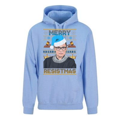 Ruth Bader Ginsburg RBG Merry Resistmas Ugly Christmas Sweater Unisex Surf Hoodie