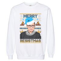 Ruth Bader Ginsburg RBG Merry Resistmas Ugly Christmas Sweater Garment-Dyed Sweatshirt