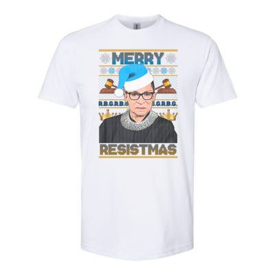 Ruth Bader Ginsburg RBG Merry Resistmas Ugly Christmas Sweater Softstyle CVC T-Shirt