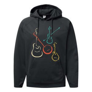 Retro Bluegrass Guitars Banjos Fiddles Mandolins Performance Fleece Hoodie