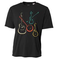 Retro Bluegrass Guitars Banjos Fiddles Mandolins Cooling Performance Crew T-Shirt